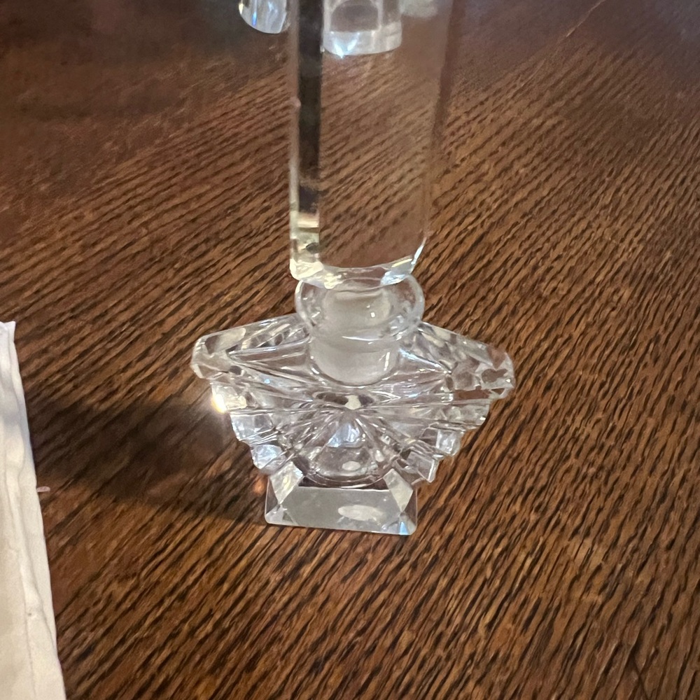 Antique Clear Glass Perfume Bottle - Picture 2 of 7